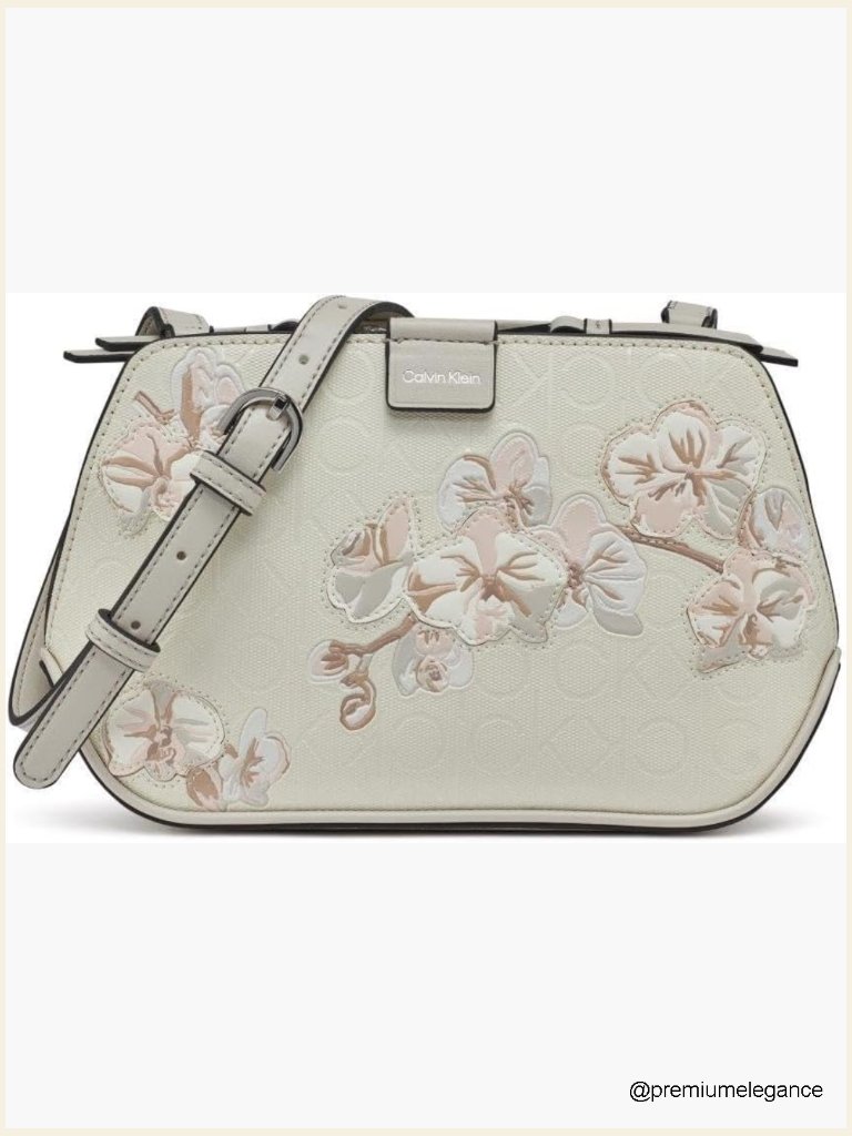 Triple Compartment Crossbody Bag With Adjustable Strap